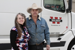 Wlabert Trucking Truck with Couple In Front