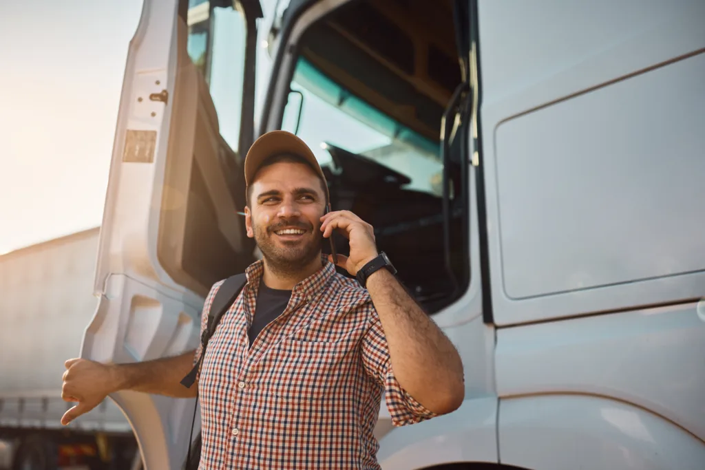 Truck Driver on Phone