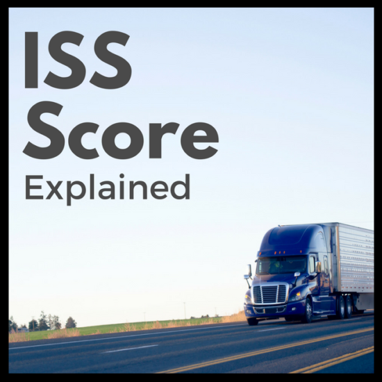 ISS Score Explained title Graphic with Truck
